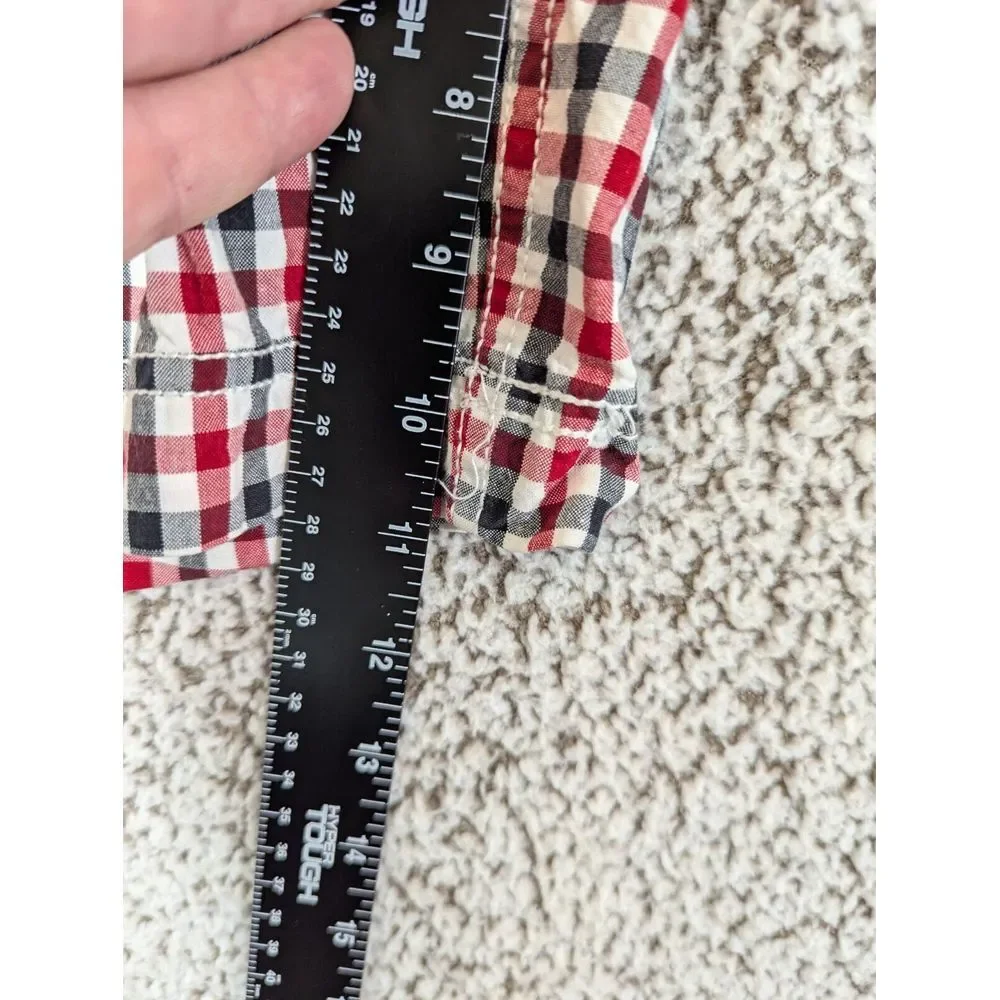 COR3 Plaid Shorts‎ Red Black Y2K Men's Size 34 11
